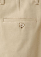 Straight Leg Pleated Denim Trousers