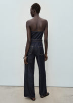 Strapless Denim Jumpsuit