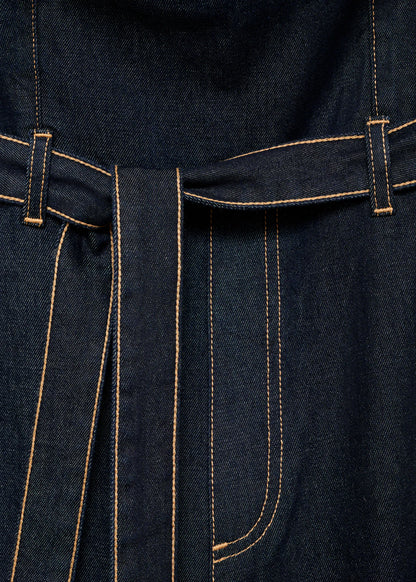 Strapless Denim Jumpsuit