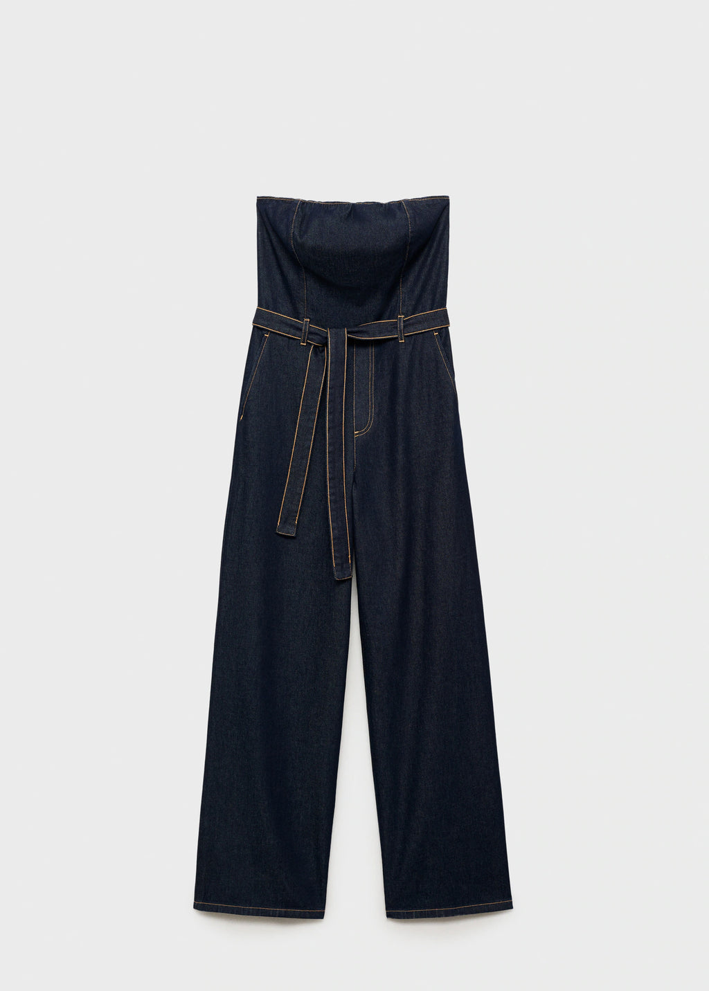 Strapless Denim Jumpsuit