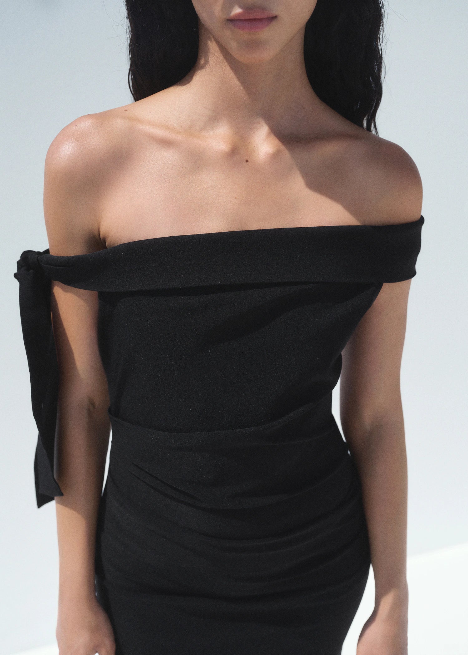 Strapless Dress With Bow Detail
