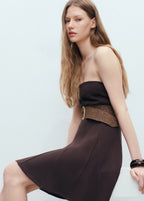 Strapless Dress With Pleats