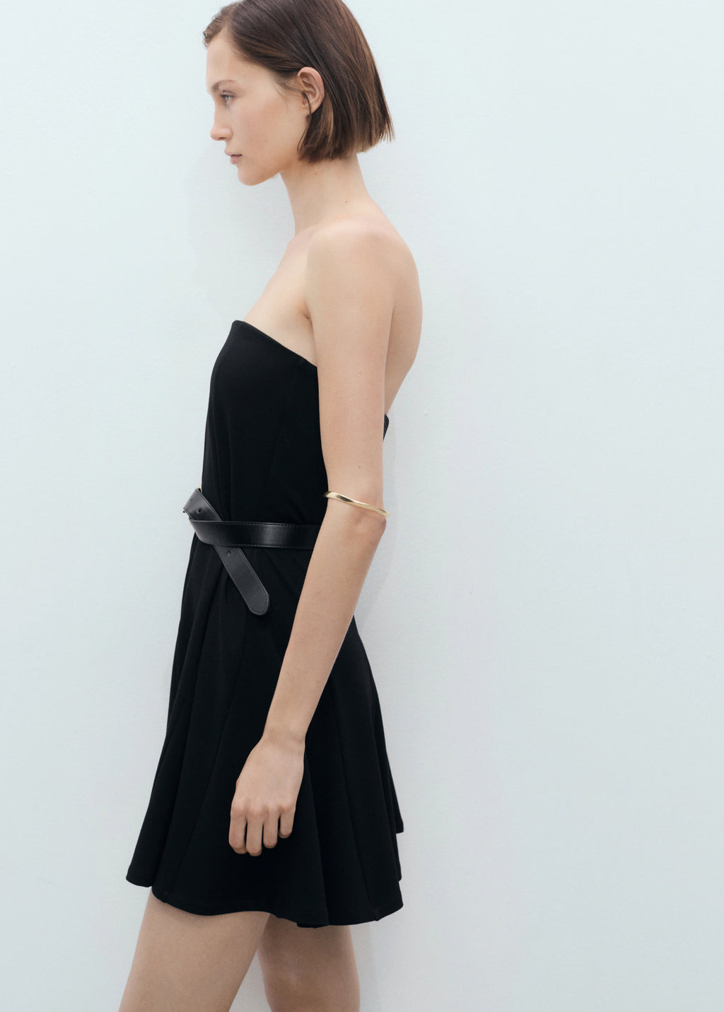 Strapless Dress With Pleats