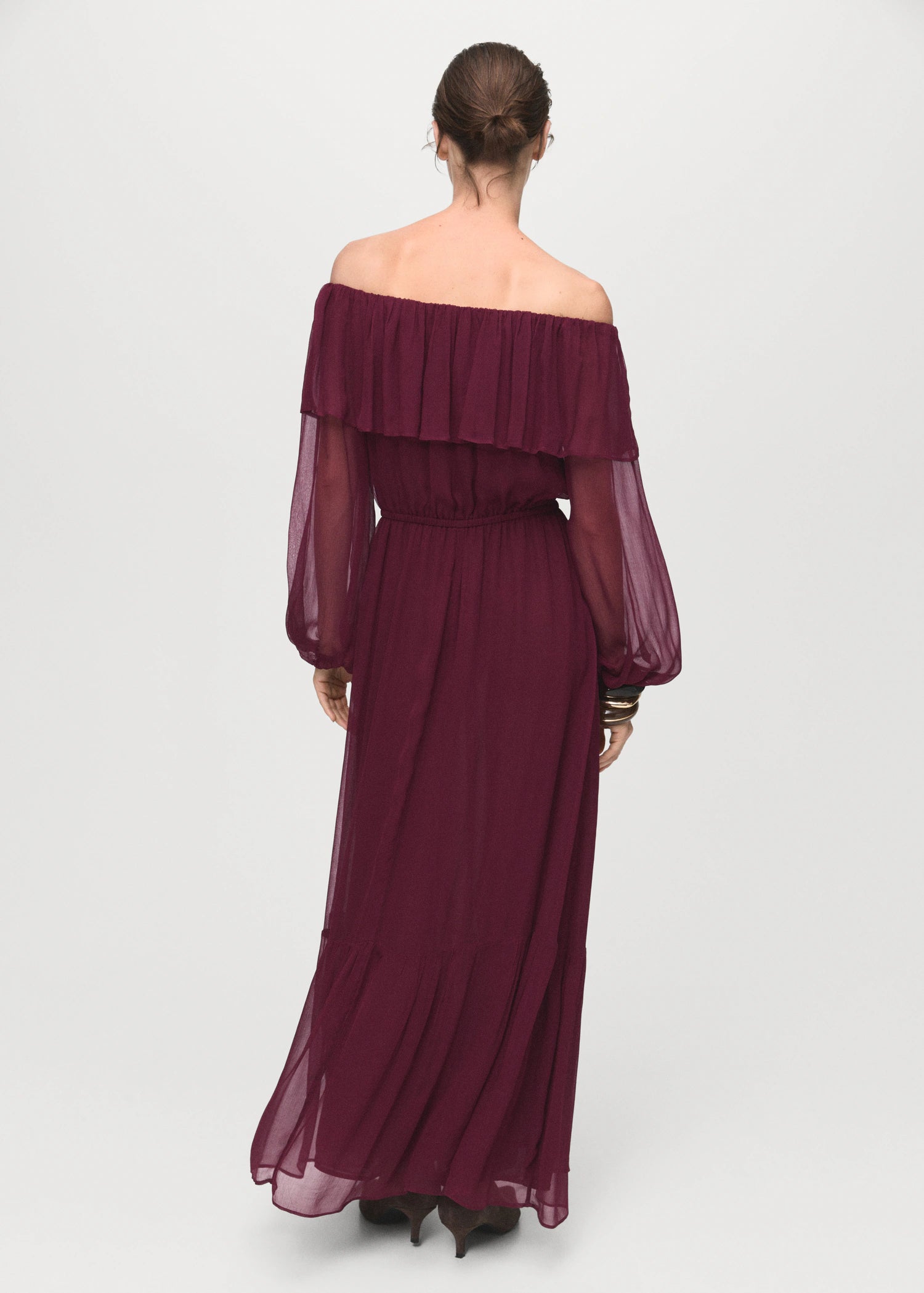 Strapless Dress With Ruffles