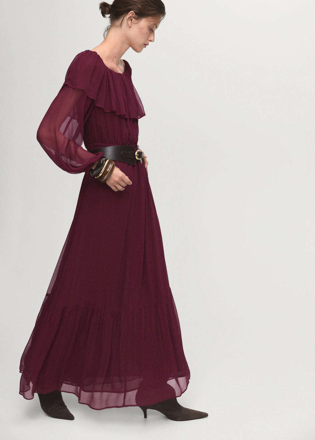 Strapless Dress With Ruffles