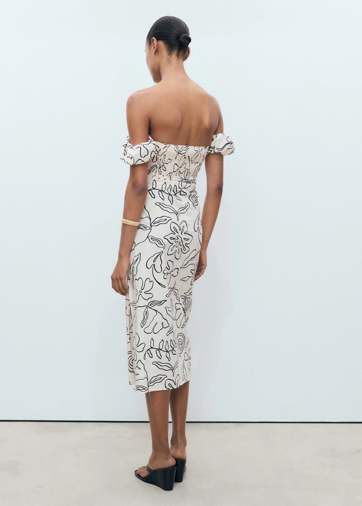 Strapless Floral Dress