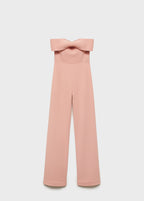 Strapless Jumpsuit With Bow Neckline