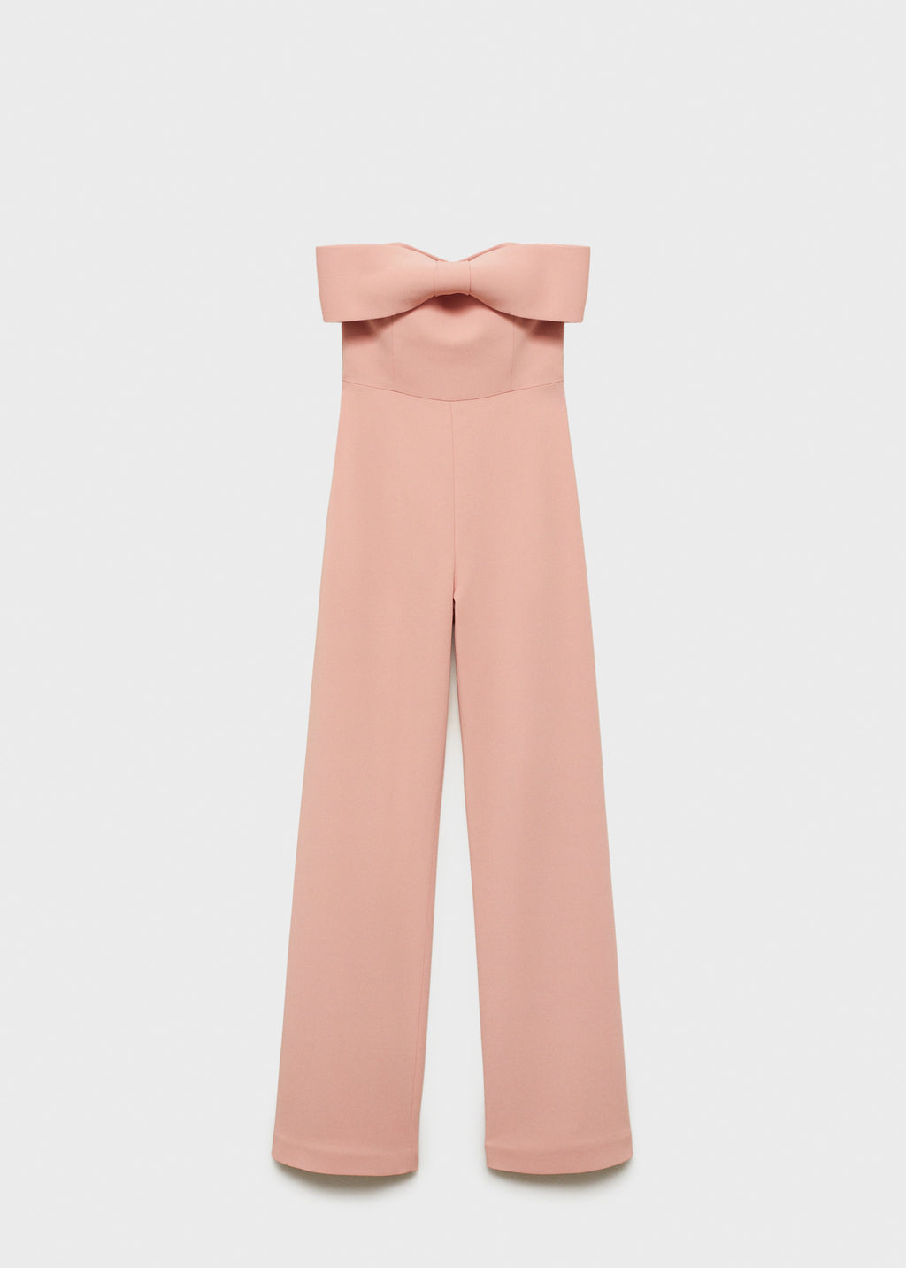 Strapless Jumpsuit With Bow Neckline