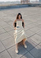 Strapless Linen Blend Top