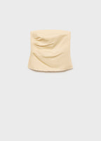 Strapless Linen Blend Top
