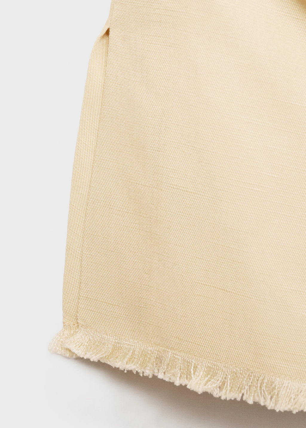 Strapless Linen Blend Top