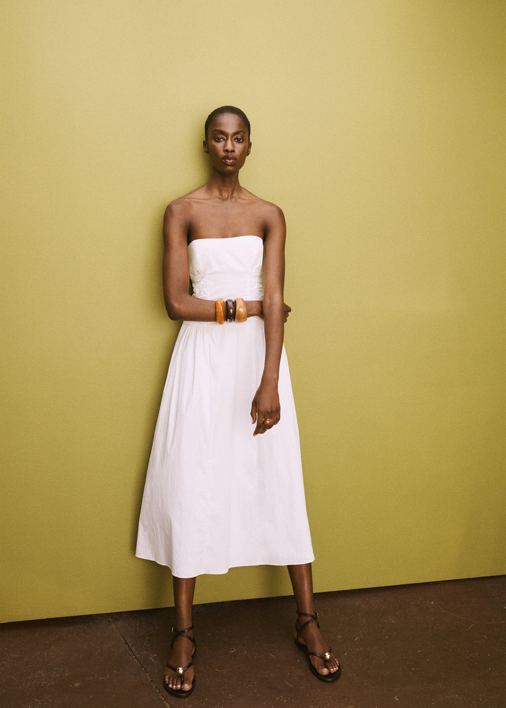 Strapless Midi Dress