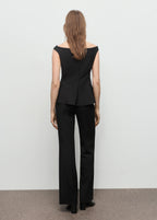 Strapless Peplum Top