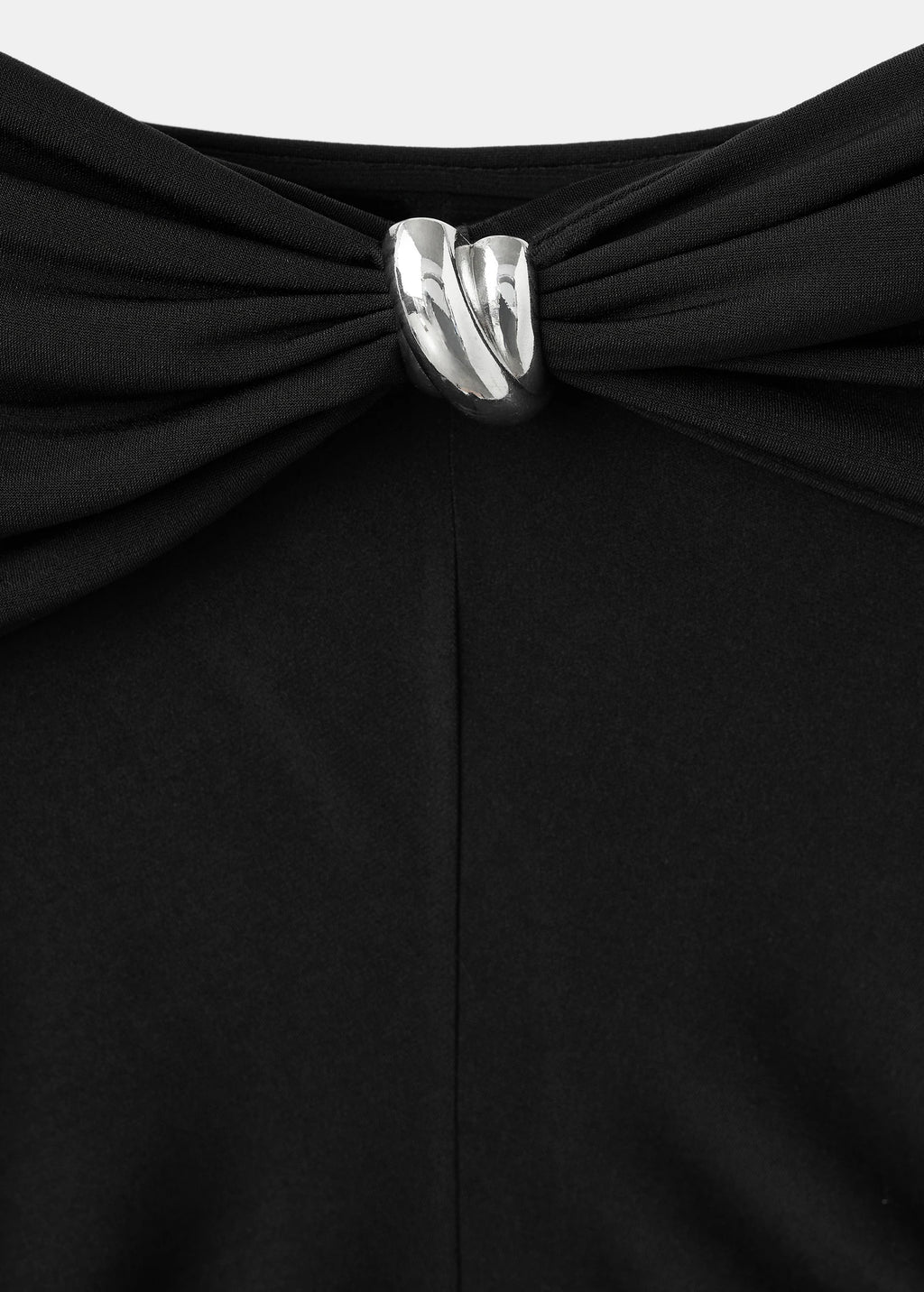 Strapless T Shirt With Metallic Detail