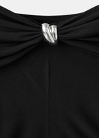 Strapless T Shirt With Metallic Detail