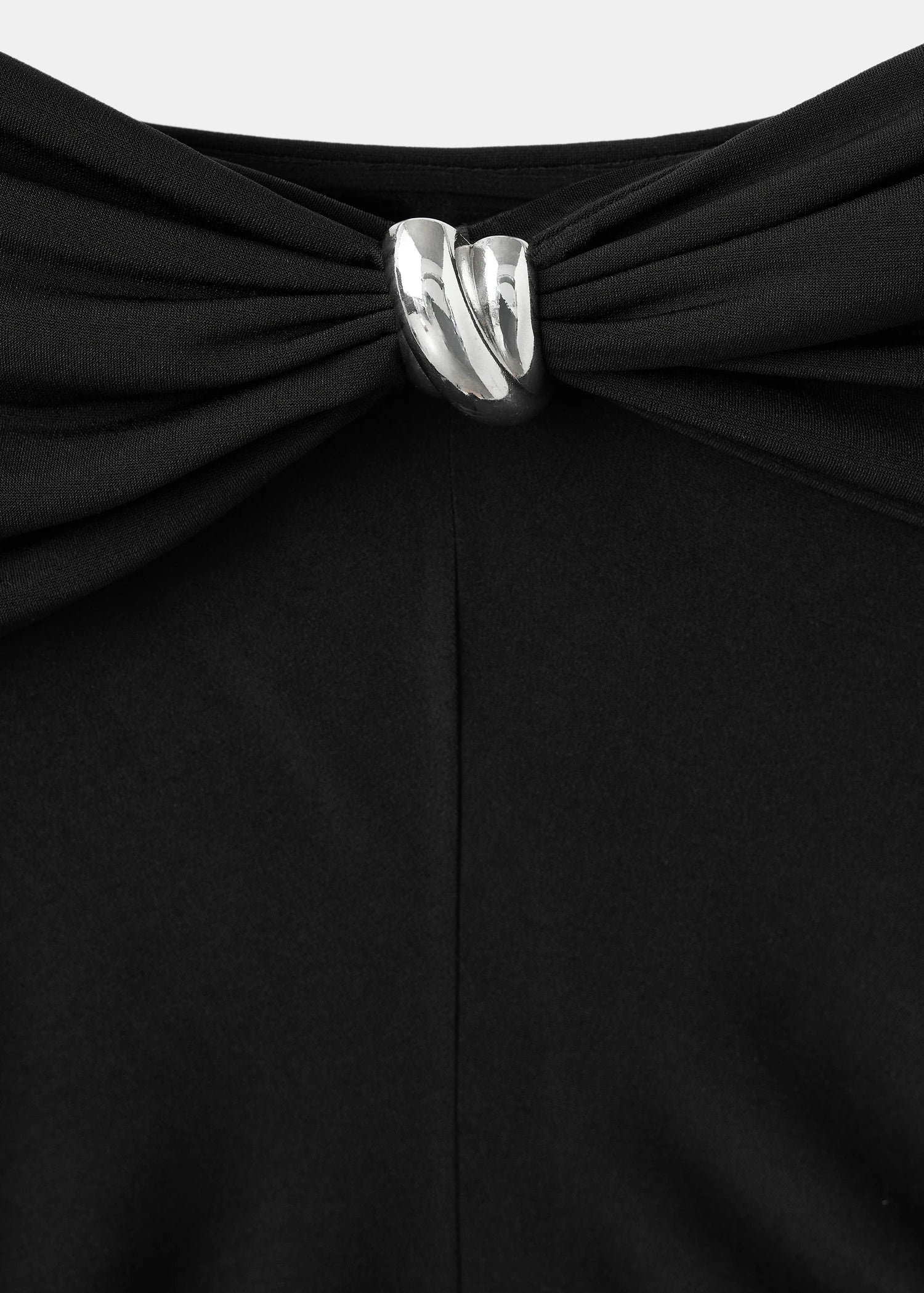 Strapless T Shirt With Metallic Detail