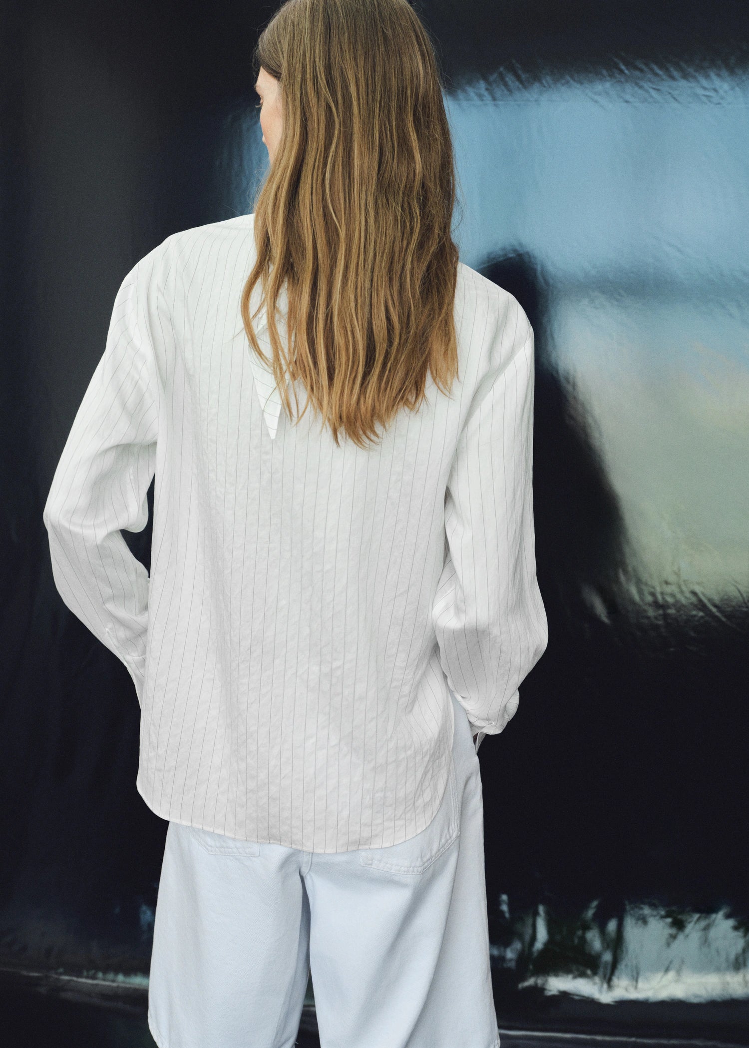 Striped Blouse With Handkerchief