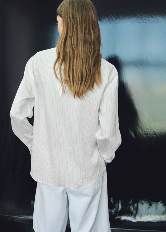 Striped Blouse With Handkerchief