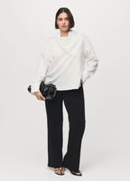 Striped Blouse With Handkerchief