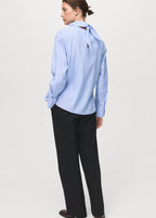 Striped Blouse With Handkerchief