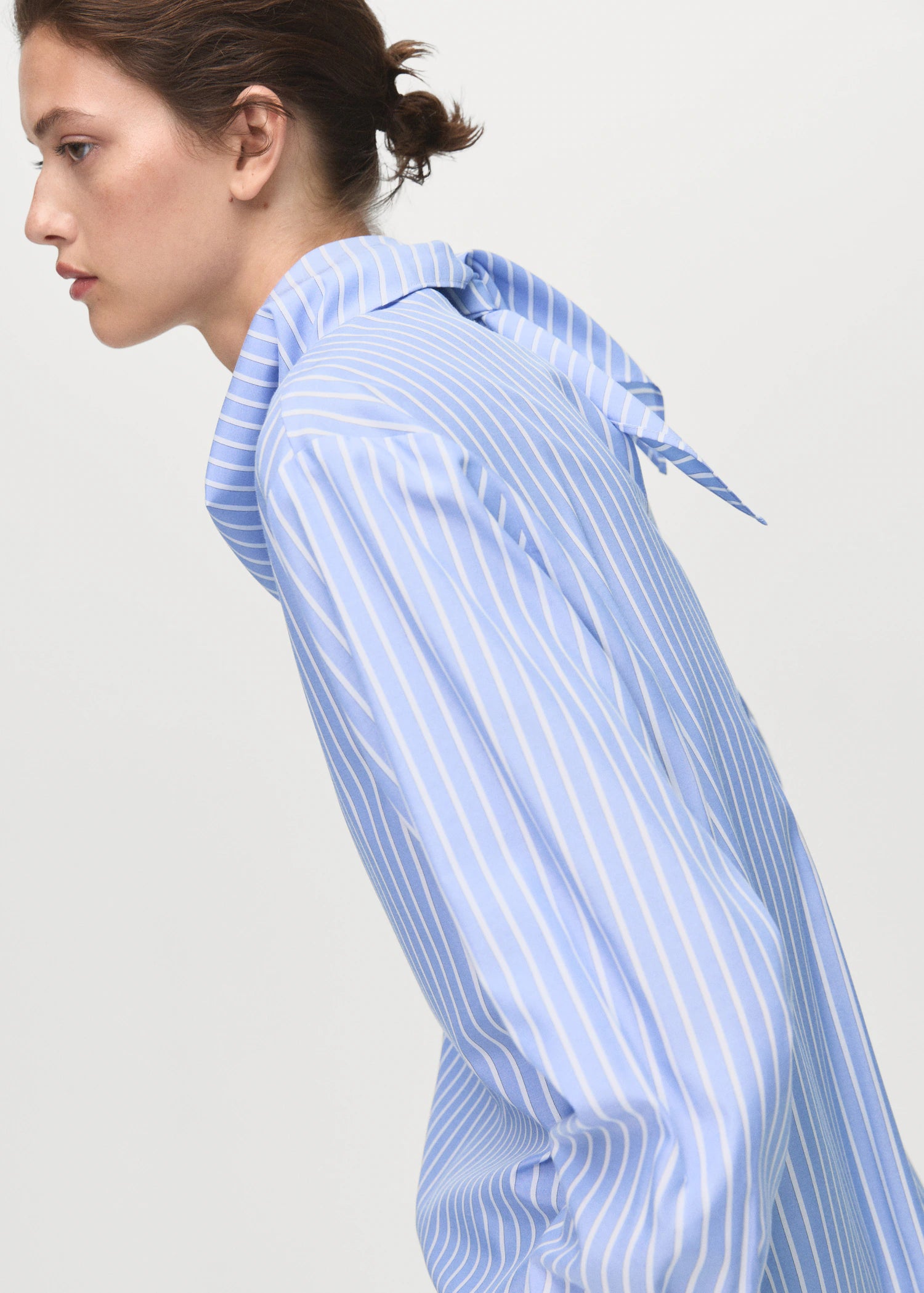 Striped Blouse With Handkerchief