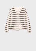 Striped Cotton Blend Sweatshirt