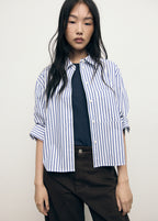 Striped Cropped Shirt