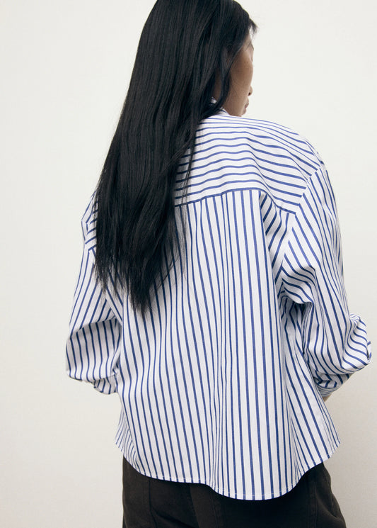 Striped Cropped Shirt