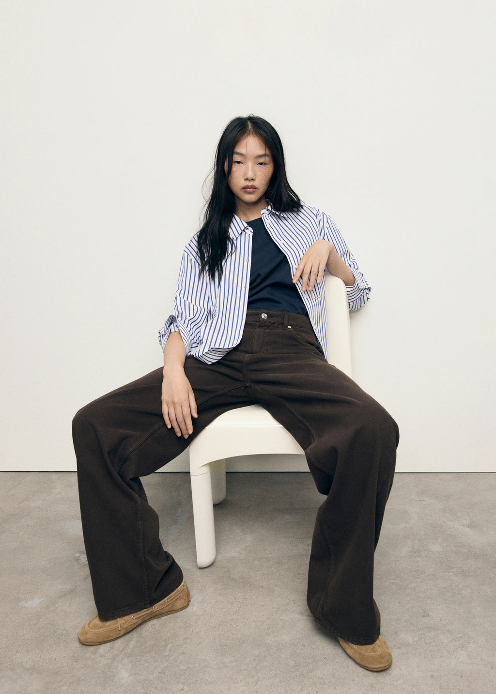 Striped Cropped Shirt