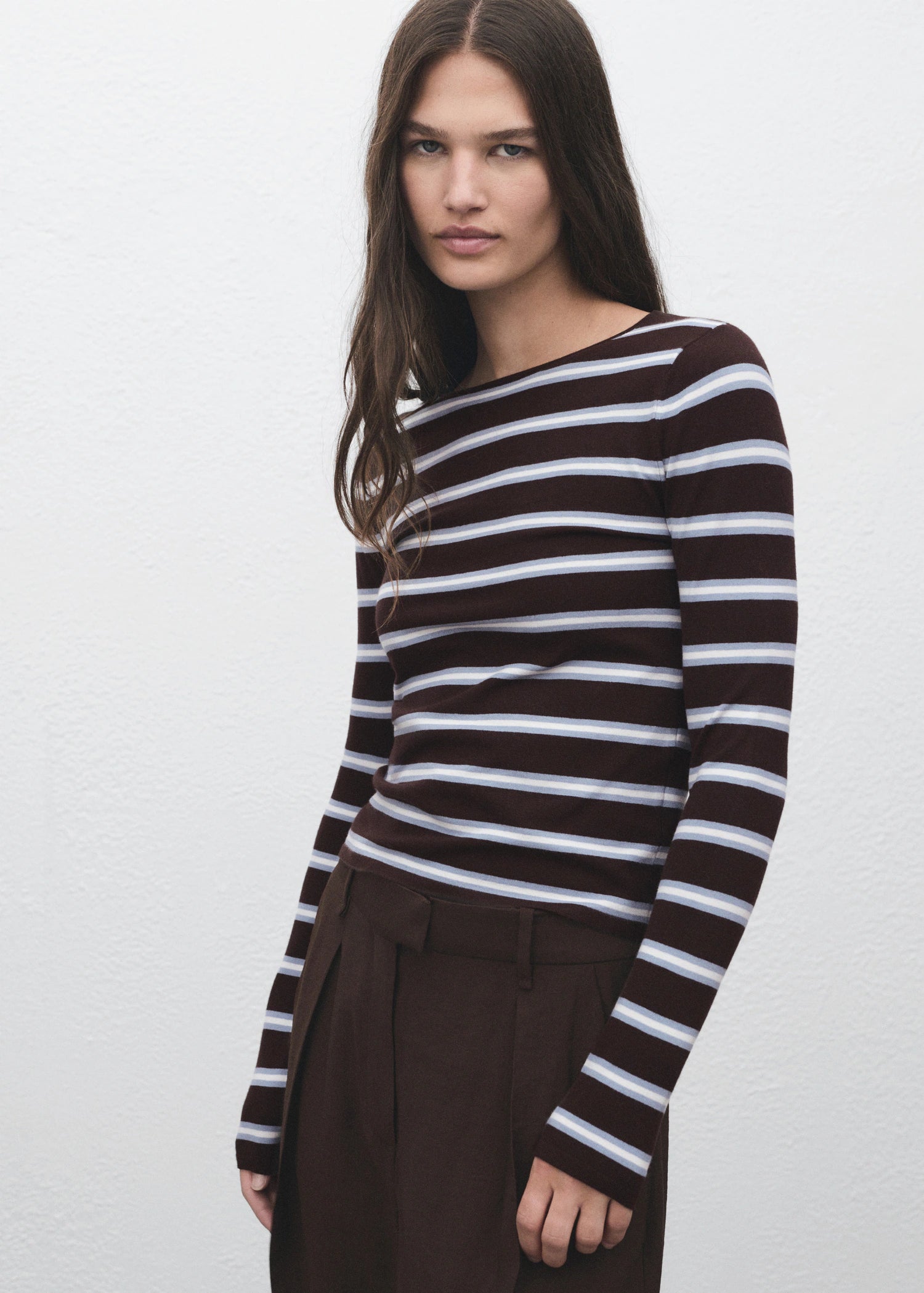 Striped Fine Knit Sweater