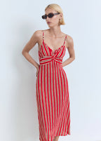 Striped Gathered Dress