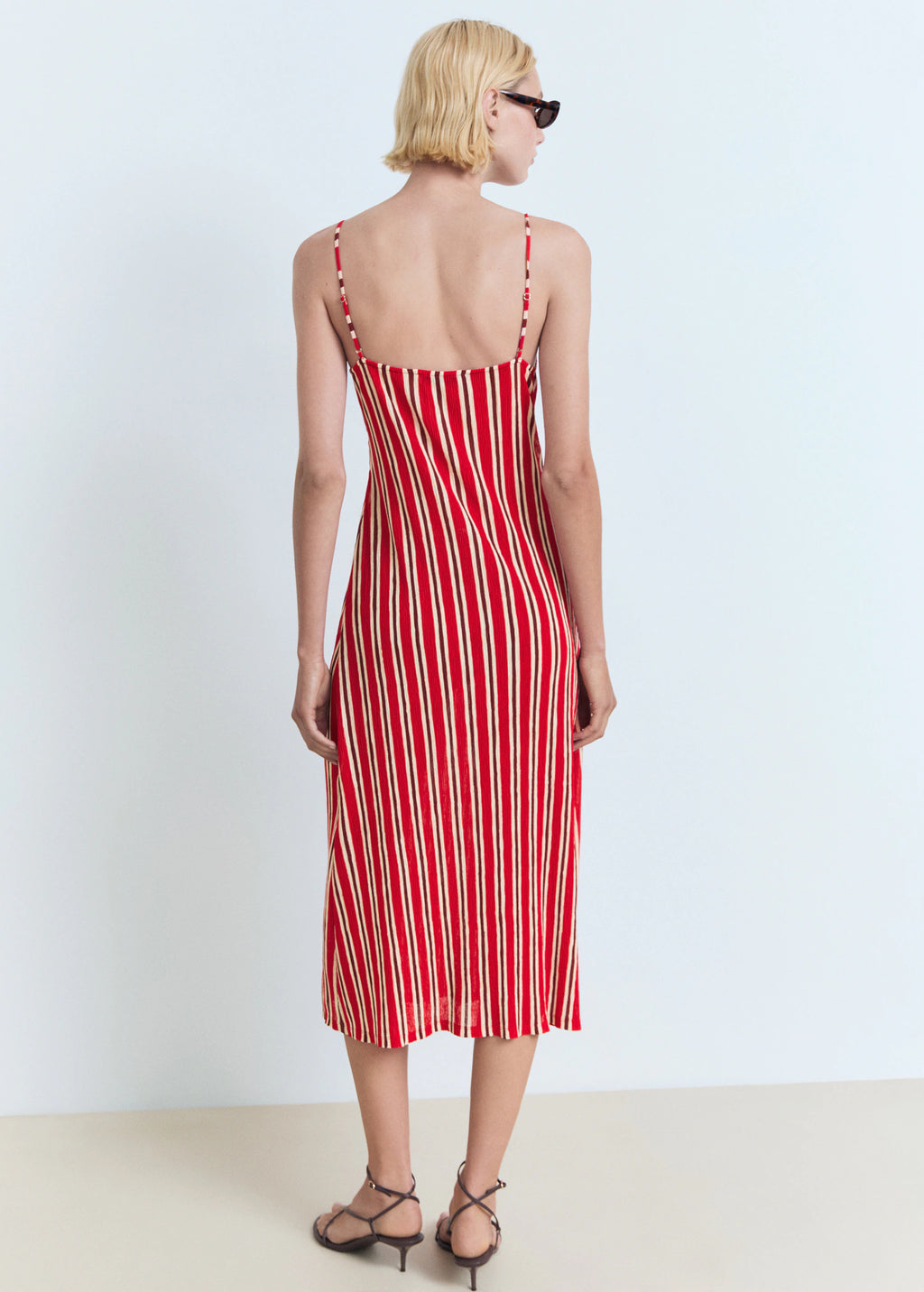 Striped Gathered Dress