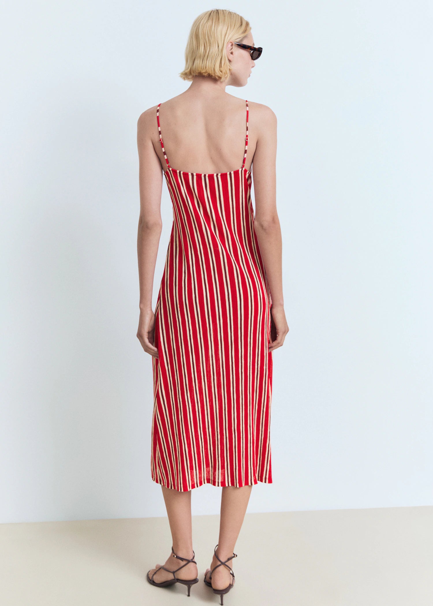 Striped Gathered Dress