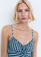 Striped Gathered Dress