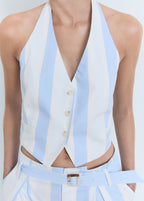 Striped Halter Waistcoat