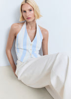 Striped Halter Waistcoat