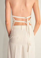 Striped Halter Neck Top