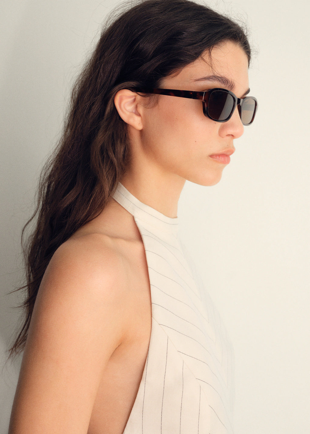 Striped Halter Neck Top