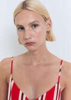 Striped Jumpsuit With Cut Out