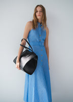 Striped Linen Blend Shirt Style Dress