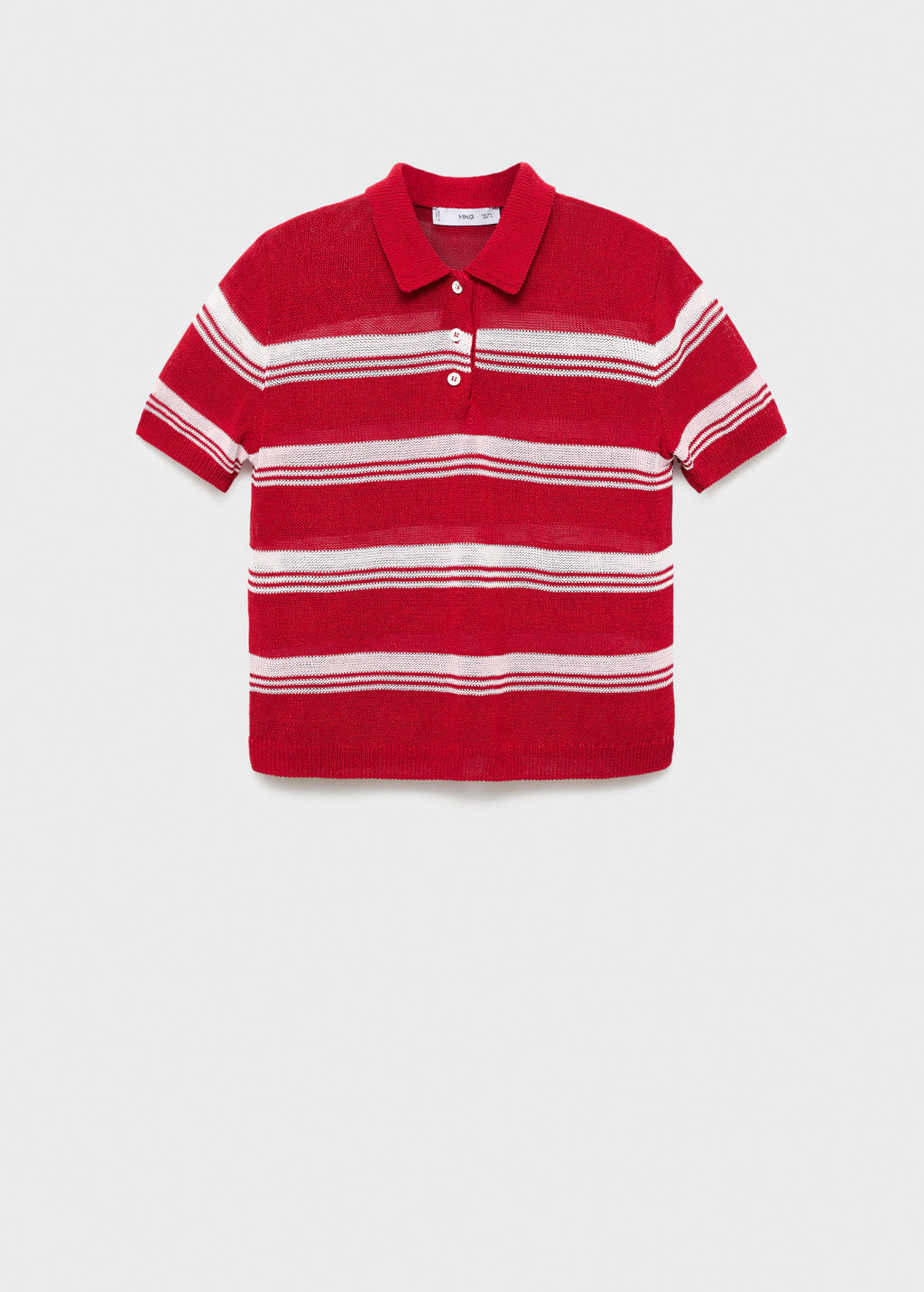 Striped Polo Neck Sweater