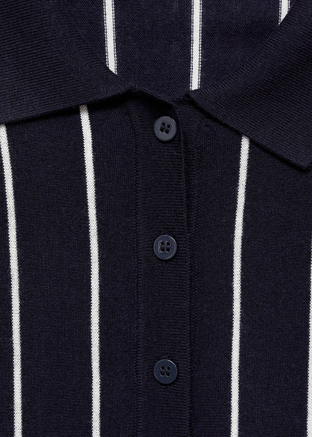 Striped Polo Neck Sweater