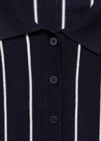 Striped Polo Neck Sweater