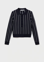 Striped Polo Neck Sweater