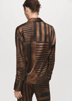 Striped Satin Blouse