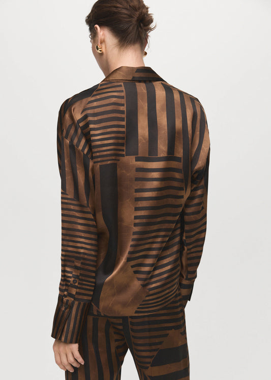 Striped Satin Blouse