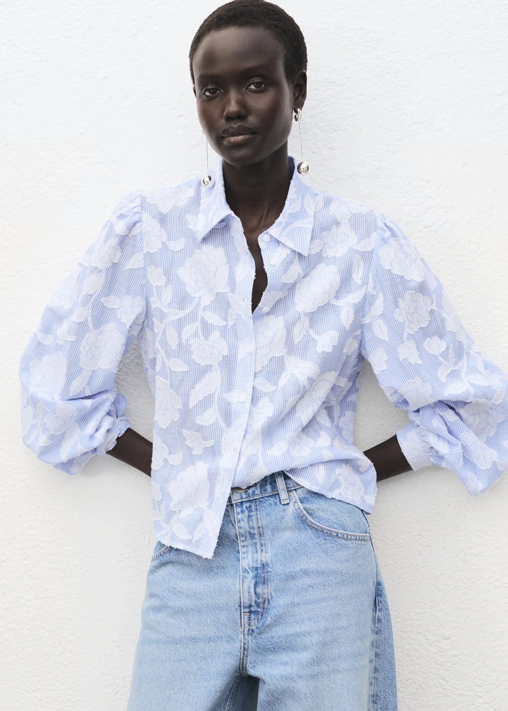 Striped Shirt With Embroidered Details