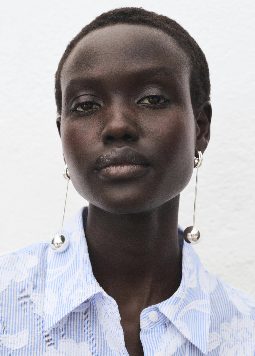 Striped Shirt With Embroidered Details