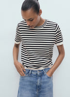 Striped Short Sleeved Sweater