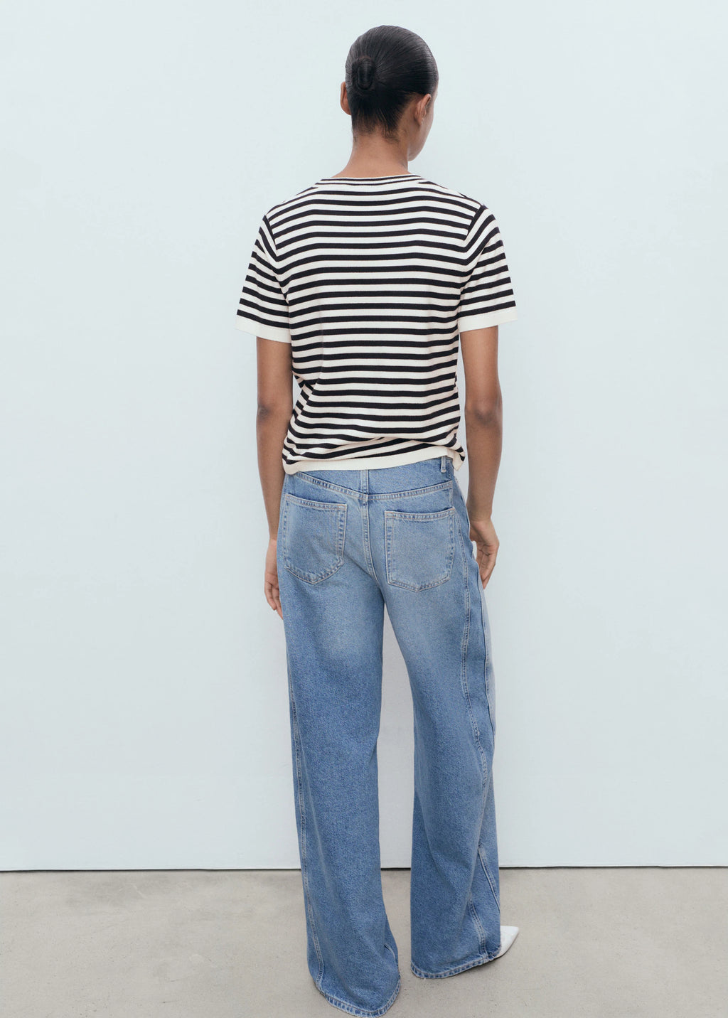 Striped Short Sleeved Sweater